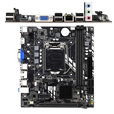 LGA1155 Motherboard For Intel Core i3 i5 i7 Series DDR3 Solt mATX SATA2.0 USB2.0