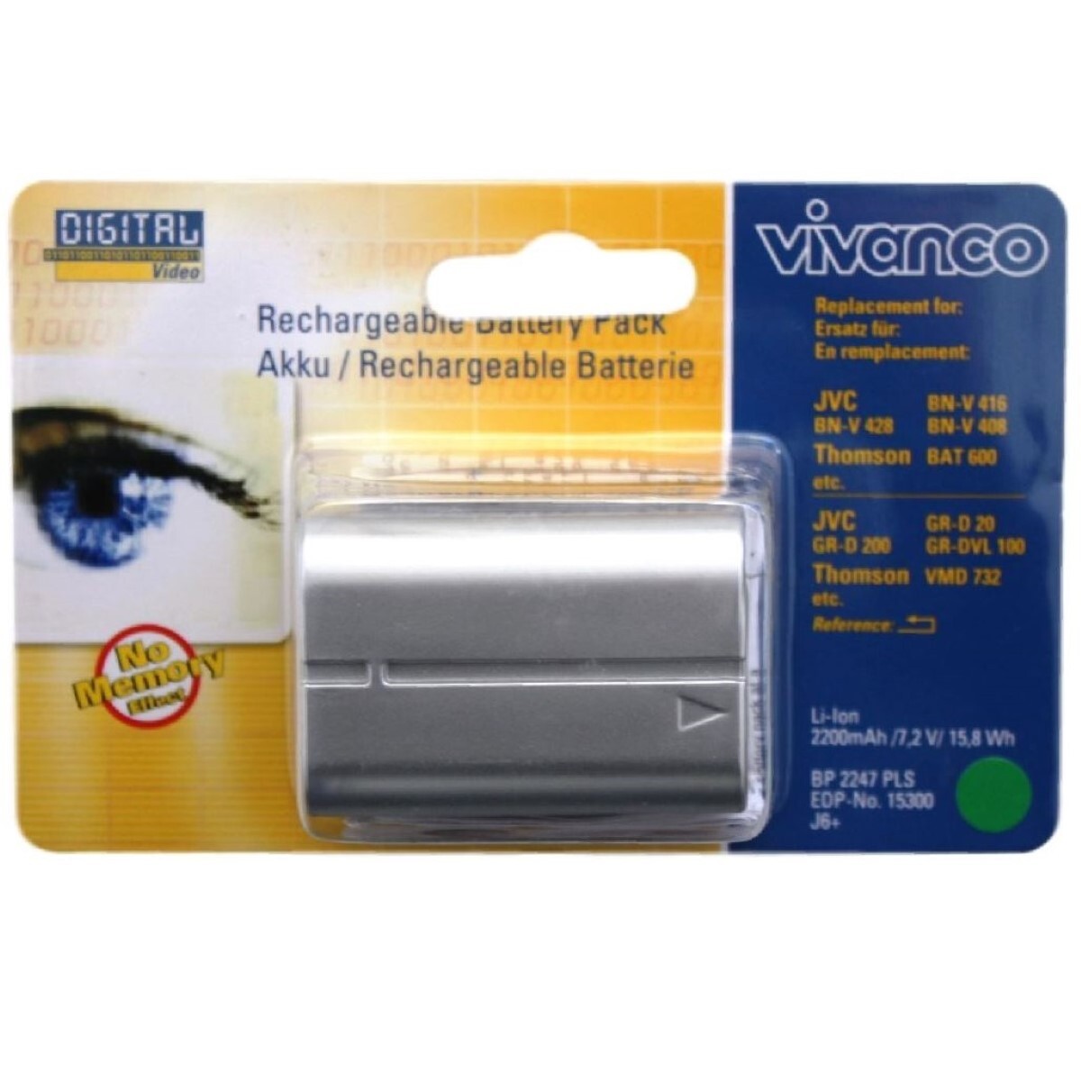 Battery Replaces Canon BP-508, BP-535, BP-511A, BP-511, BP-522, BP-512, BP- 514 - 1300mAh, 7.2V, Li-Ion | 500261500