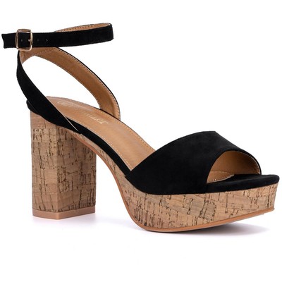 

Olivia Miller Женские туфли Victoria Black Buckle Heels 8 Medium (B,M) BHFO 6874, Черный, Victoria