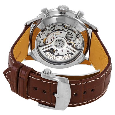 Pre-owned Breitling Navitime Chronograph Automatic Chronometer Silver Dial Men's Watch