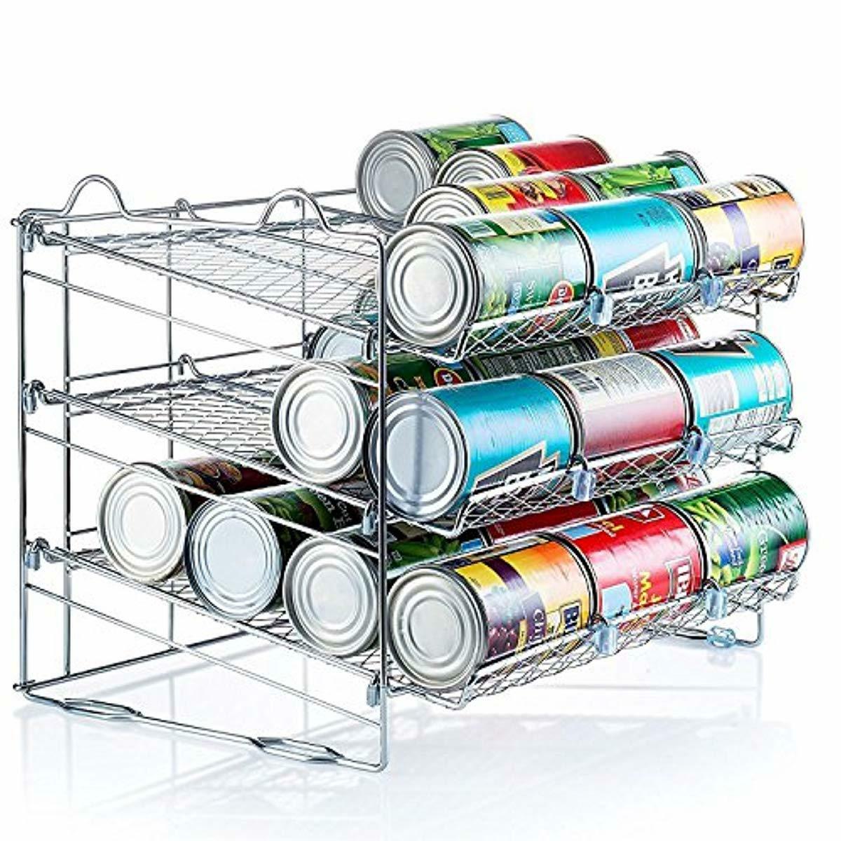 36 Can Rack Holder Organizer Storage Kitchen Shelf Food Pantry
