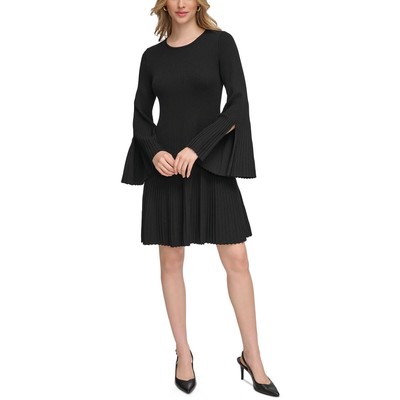 Женский черный свитер Calvin Klein Fit & Flare Sweaterdress XL BHFO 4788