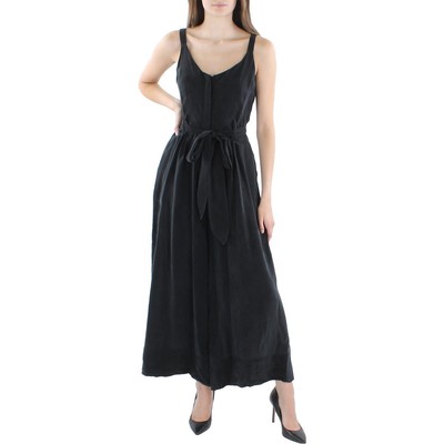 

Sancia Женский черный регулируемый комбинезон без рукавов с широкими штанинами  BHFO 9280