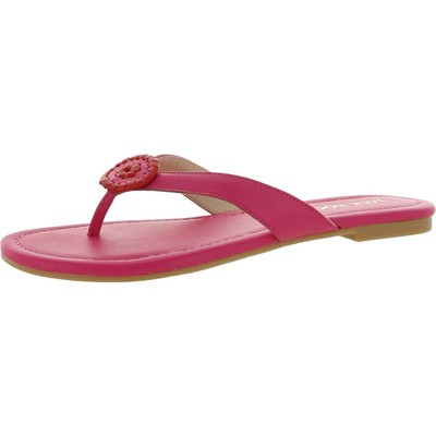 

Женские розовые кожаные шлепанцы Jack Rogers Roxy 7, средние (B,M) BHFO 5575, Magenta/fire red