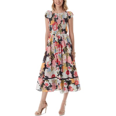 Женское черное миди-платье Jessica Simpson, приталенное и расклешенное, XL BHFO 8078