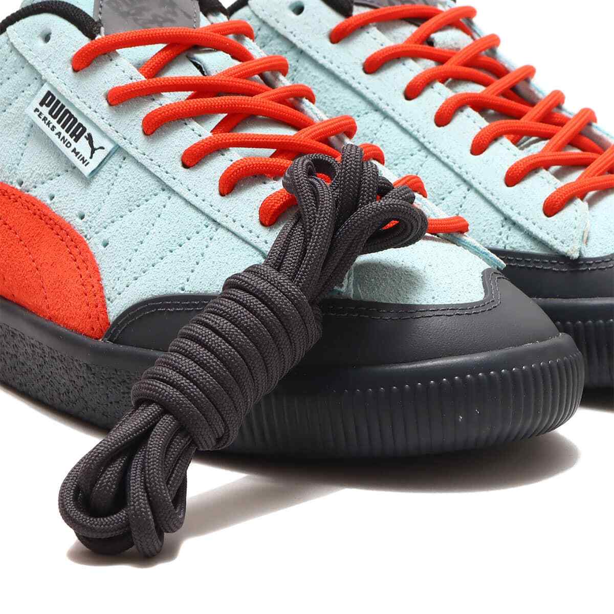 Pre-owned Puma 390450-01 P.a.m. / Perks And Mini ×  Clyde Rubber "light Aqua Warm Earth" In Blue