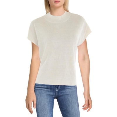 Eileen Fisher Womens Ivory Organic Linen Blend Knit Pullover Top M BHFO 3522