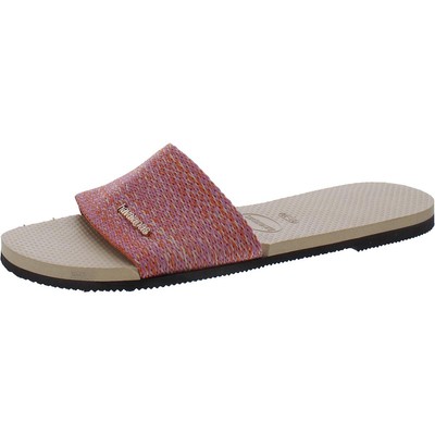 Женские босоножки Havaianas Alpargatas розовые на плоской подошве, средний размер 7/8 (D) BHFO 2840