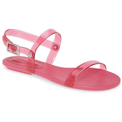 

Женские сандалии Schutz Kailamy Flat Clear с регулируемым ремешком на щиколотке BHFO 1030, Vibrant pink, Kailamy