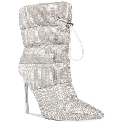 

Женские ботильоны Steve Madden Cloak-R, серебристые, туфли 5,5, средние (B,M) BHFO 9769, Rhinestone