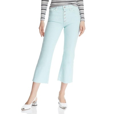 

Женские укороченные джинсы Joes Jeans Wyatt Blue Denim с необработанным подолом и высокой посадкой  BHFO 5120, Spring mint