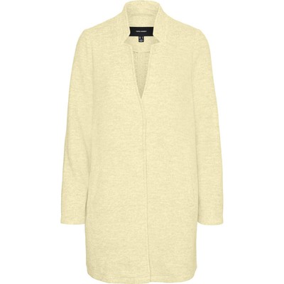

Vero Moda Womens Katrine Yellow Midi Теплая флисовая куртка Верхняя одежда  BHFO 0338, Lemon meringue/melange