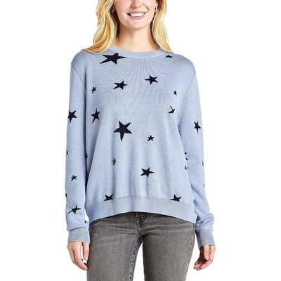 Splendid Womens Natalie Blue Crewneck Shirt Pullover Sweater Top XS BHFO 1505