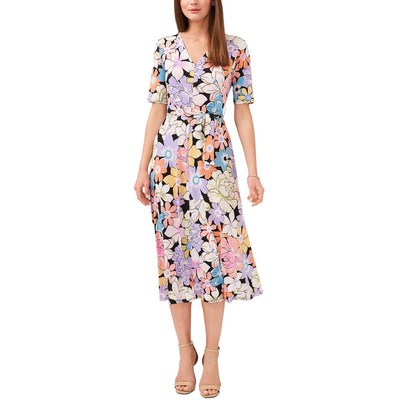 Женское белое миди-платье MSK с цветочным принтом Petites PM BHFO 3159