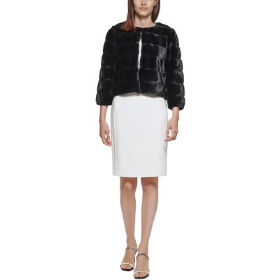 Женская черная укороченная куртка-болеро из искусственного меха Calvin Klein S BHFO 1964