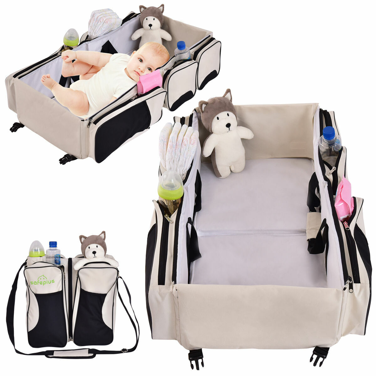 portable bassinet with changing table