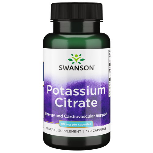 Swanson Mineral Supplements Цитрат калия 99 мг Капсула 120ct