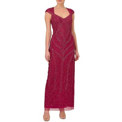 Adrianna Papell Womens Purple Full Length Formal Evening Dress Gown 16 BHFO 4393