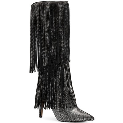 

INC Womens Ishani Black Tall High Boots Shoes 6 Medium (B,M) BHFO 0669, Black bling