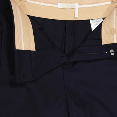 Pre-owned Chloé Chloe Blue Cropped Carrot Trousers