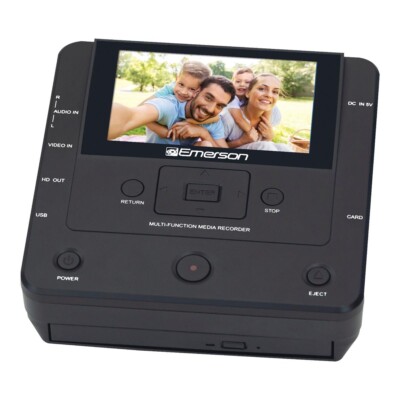 Emerson EMT-1200-Multi Function Media Recorder with LCD Screen - Black- New