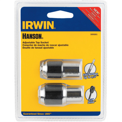 Irwin Hanson 3095001 2Pc Adj Tap Socket Set Adjustable Tap Socket Set