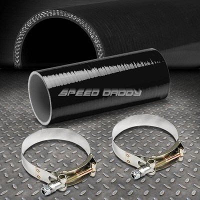 Труба турбонаддува/воздухозаборника/промежуточного охладителя длиной 2,5 дюйма 8 Дюймов, Черный силиконовый шланг + Т-образные зажимы