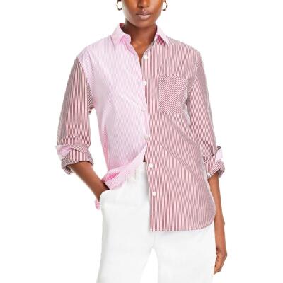 Женский топ Rag & Bone с воротником-стойкой и манжетами на рукавах на пуговицах BHFO 2427