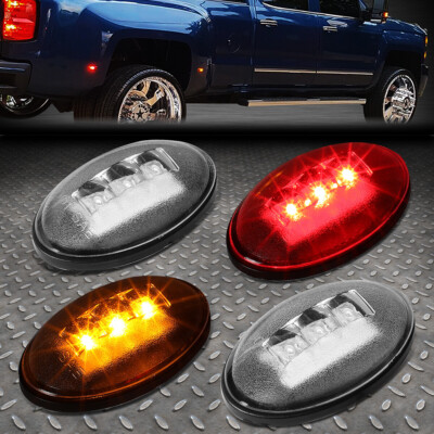 ДЛЯ 1999-2010 FORD SUPER DUTY CLEAR КОМПЛЕКТ СВЕТОДИОДНЫХ БОКОВЫХ ГАБАРИТНЫХ ОГНЕЙ/ЛАМП С ДВОЙНЫМ КРЫЛОМ SUPER DUTY CLEAR