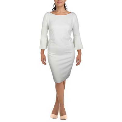 Женское белое текстурированное платье-футляр длиной до колена Calvin Klein Plus 22W BHFO 3863