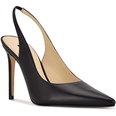 Nine West Womens Feather Black Suede Pumps Shoes 8 Medium (B,M) BHFO 4295