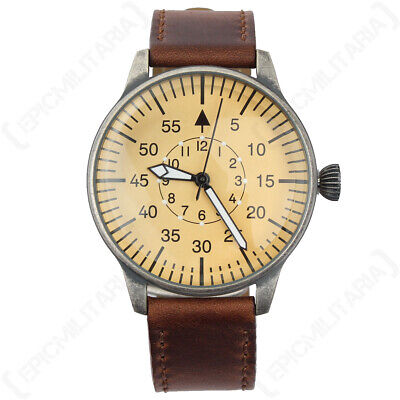 Luftwaffe Pilot Watch - Vintage WW2 German Military Wristwatch Leather Strap