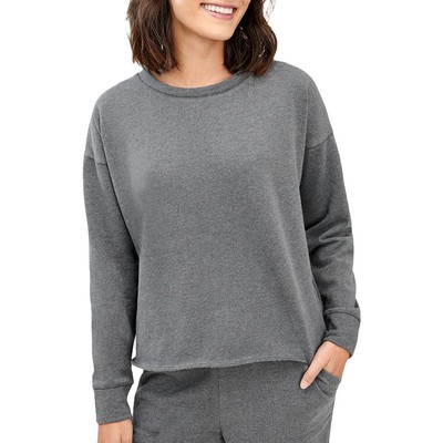 

Splendid Womens Grey Fleece Boxy Comfy Sweatshirt Loungewear  BHFO 8227, Hthr charcoal