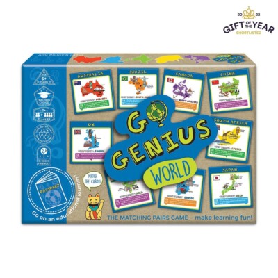 Go Genius - World - The Educational Matching Pairs - Theme Based Memory Game