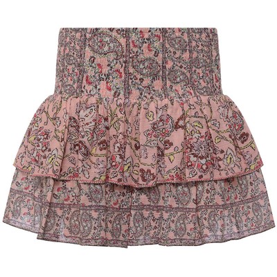 

Женская многоярусная мини-юбка без застежки French Connection BHFO 4770, Coral pink multi