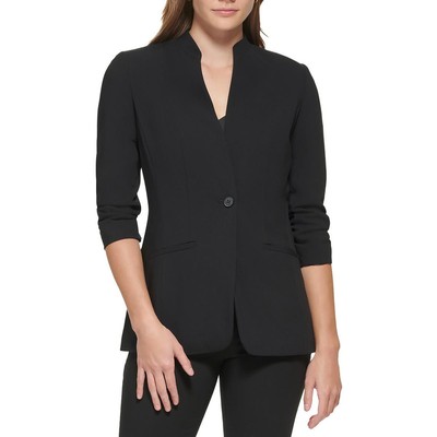 

Женский черный костюм Calvin Klein, пиджак на одной пуговице, куртка  BHFO 4847
