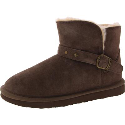 Bearpaw Womens Jade Brown Suede Shearling Boots Shoes 6 Medium (B,M) BHFO 4820