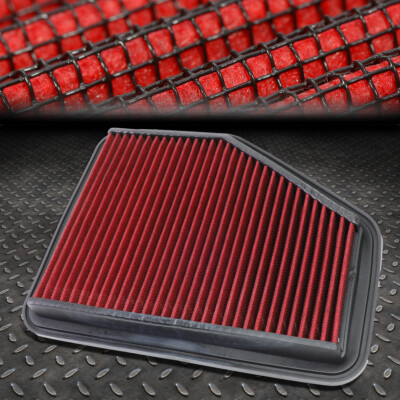 ДЛЯ 00-11 LEXUS GS300/GS350/GS450H/SC430 КРАСНАЯ МОЮЩАЯСЯ ПАНЕЛЬ ВОЗДУШНОГО ФИЛЬТРА ВЫСОКОГО РАСХОДА