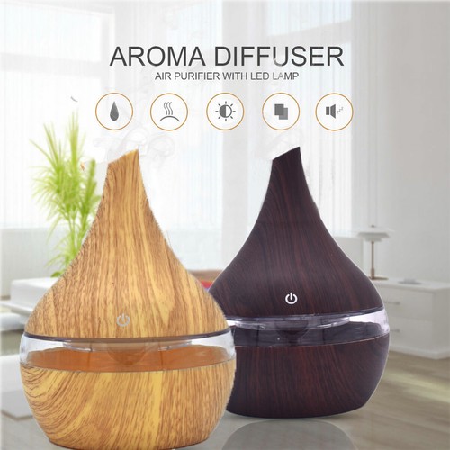 300ml Ultrasonic Humidifier USB Essential oil Diffuser with LED Light Aroma Air