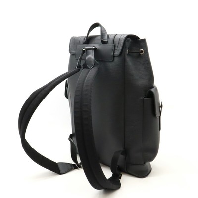 Bag Louis Vuitton Epi Christopher Pm Backpack Rucksack Leather Noir Black M55138
