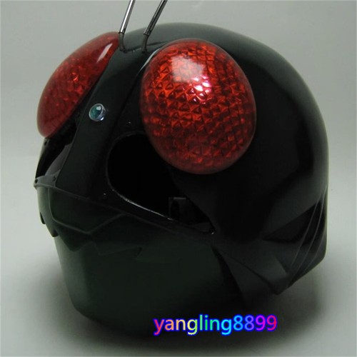 Pre-owned Handmade 1:1 Wearable Kamen Rider Cosplay Helmet Resin Led Model Masked Rider Collect Toy In As Shown