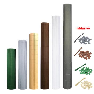 Doppelstabmatte PVC Sichtschutzstreifen Balkon Terasse Sichtschutz Balkon Matte