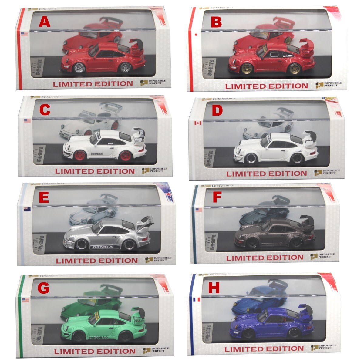 【IMPOSSIBLEPERFECT】 限定300 RWB YvesPeaget IMPOSSIBLEPERFECT】 限定300 RWB YvesPeaget 1/64 RWB Porsche