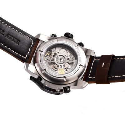 Pre-owned Reef Tiger Men Sport Automatic Mechanical Wrist Watch With Year Month Date Week