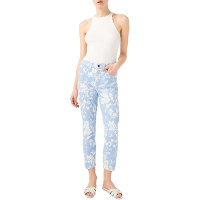 

Женские синие джинсы скинни Jen7 by 7 for All Mankind с высокой посадкой  BHFO 7492, Shadow floral, 7G803510