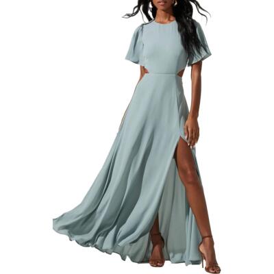 

ASTR the Label Женское зеленое шифоновое вечернее платье Katrina  BHFO 9879, Light sage