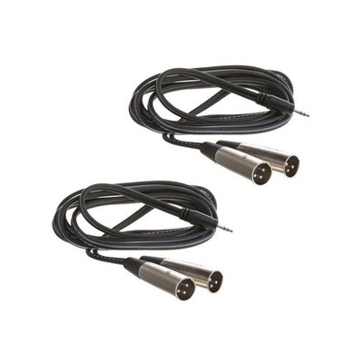 Hosa Technology Hosa 2x 6.6ft Stereo 3.5mm Mini Phono-2 XLR Male Y-Cable