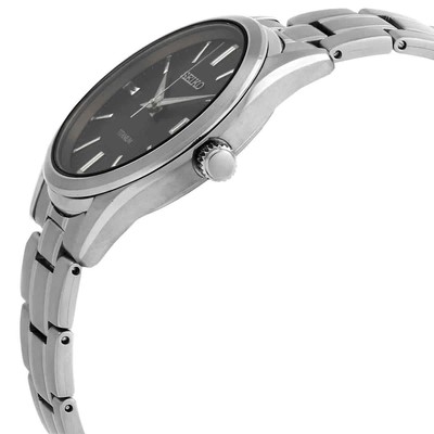 Pre-owned Seiko Essentials Quartz Black Dial Men's Watch Sur375p1