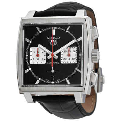 Pre-owned Tag Heuer Monaco Chronograph Automatic Black Dial Men's Watch Cbl2113.fc6177