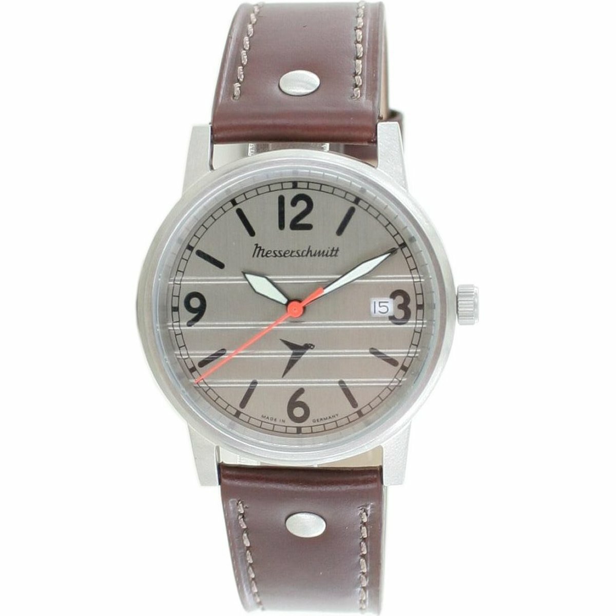 Pre-owned Messerschmitt Aristo Unisex  Watch Pilot Watch M-18-2 / Bfw-m18 Leather